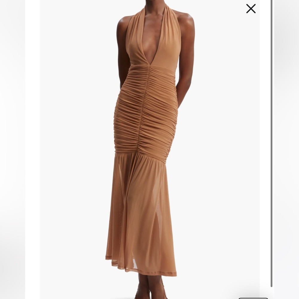 Bardot | Sephera Halter Neck Mesh Midi Dress
